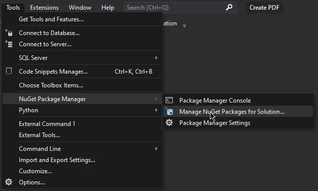 Extract Text From PDF in C# Using iTextSharp VS IronPDF Figure 1 - NuGet Package Manager