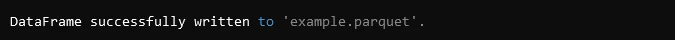 fastparquet Python (How It Works For Developers): Figure 1 - Console output