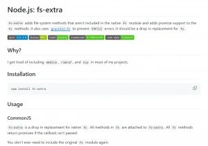 fs extra npm (How It Works For Developers)