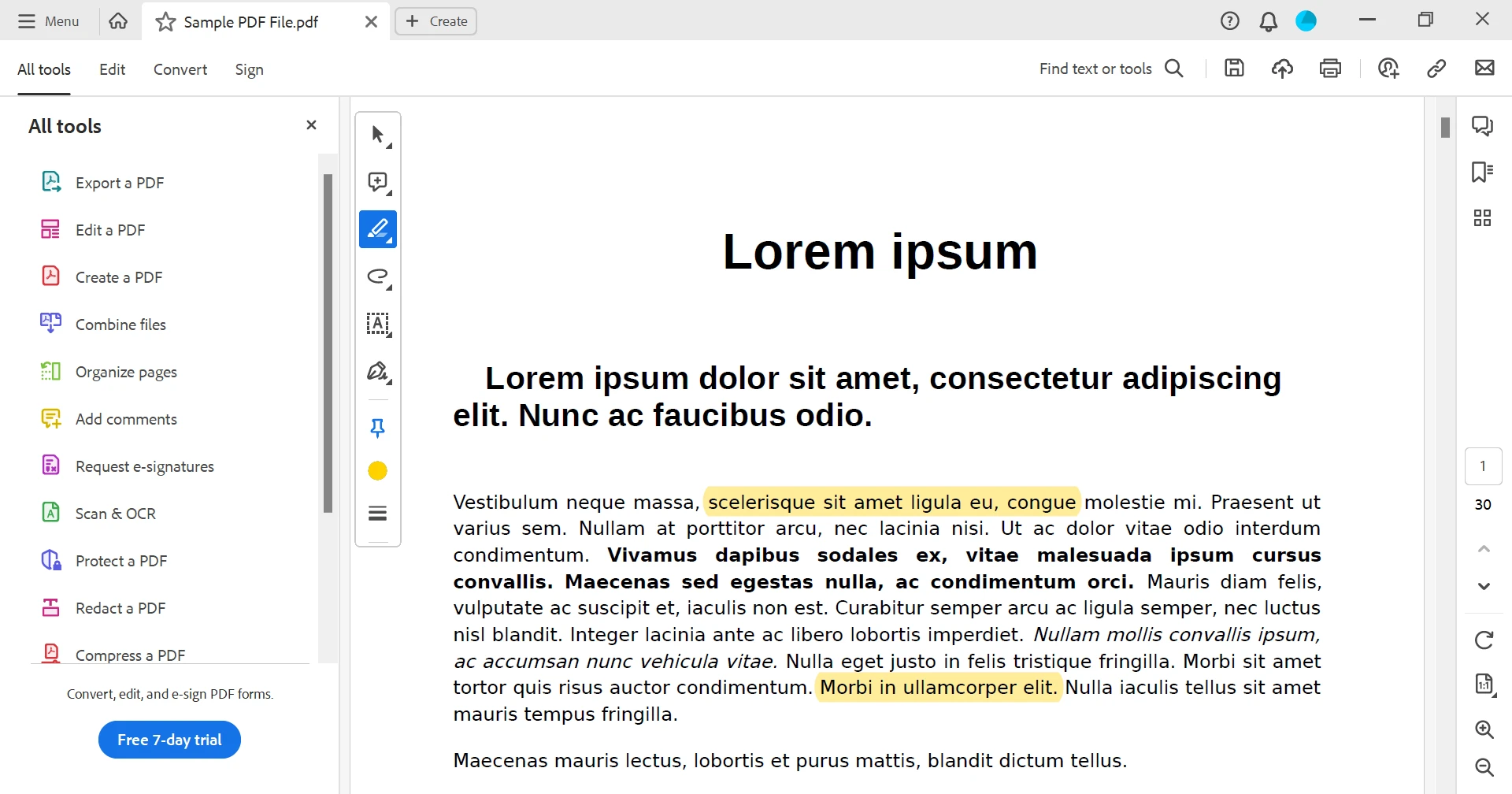 PDFファイルに注釈を付ける方法（初級チュートリアル）：図4 - テキスト選択