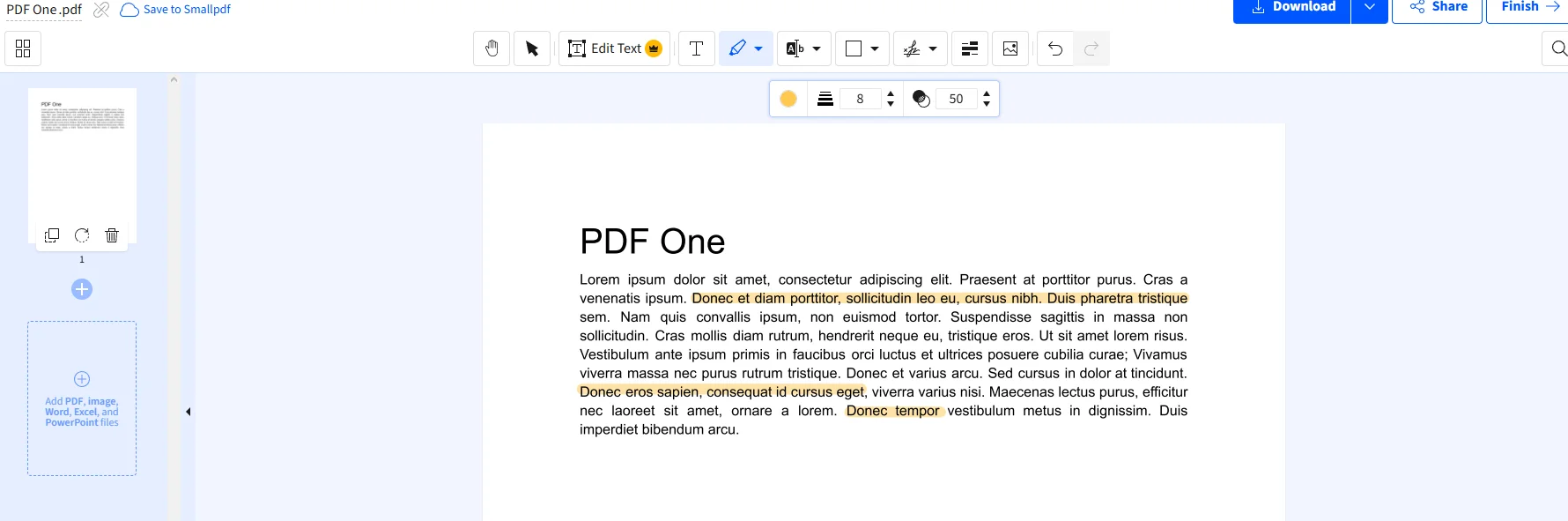 Highlighted text