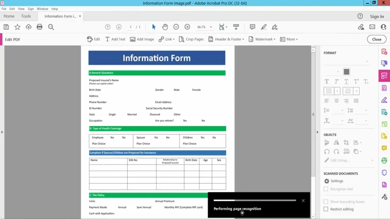 How To Make Pdf Fillable 10 related to Method 4: Convert a Scanned Document into a Fillable PDF