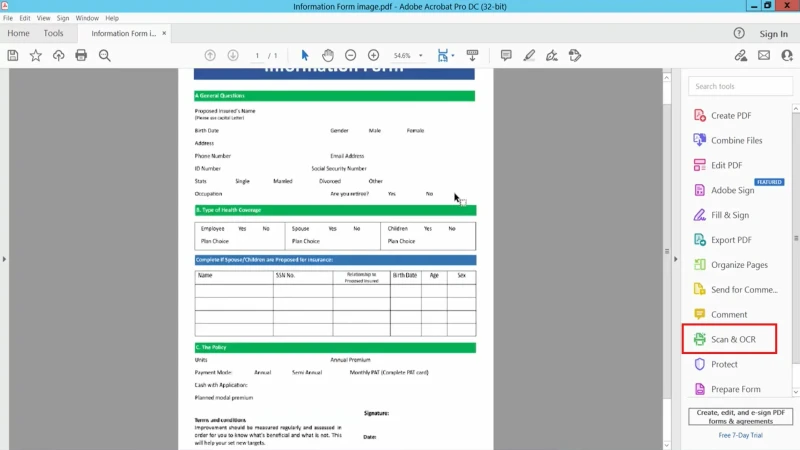 How To Make Pdf Fillable 9 related to Method 4: Convert a Scanned Document into a Fillable PDF