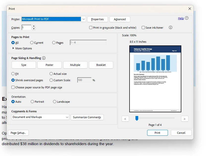 How To Make Pdf Smaller 3 related to Method 3: Print to PDF to Strip Hidden Layers (Free, Windows and Mac)