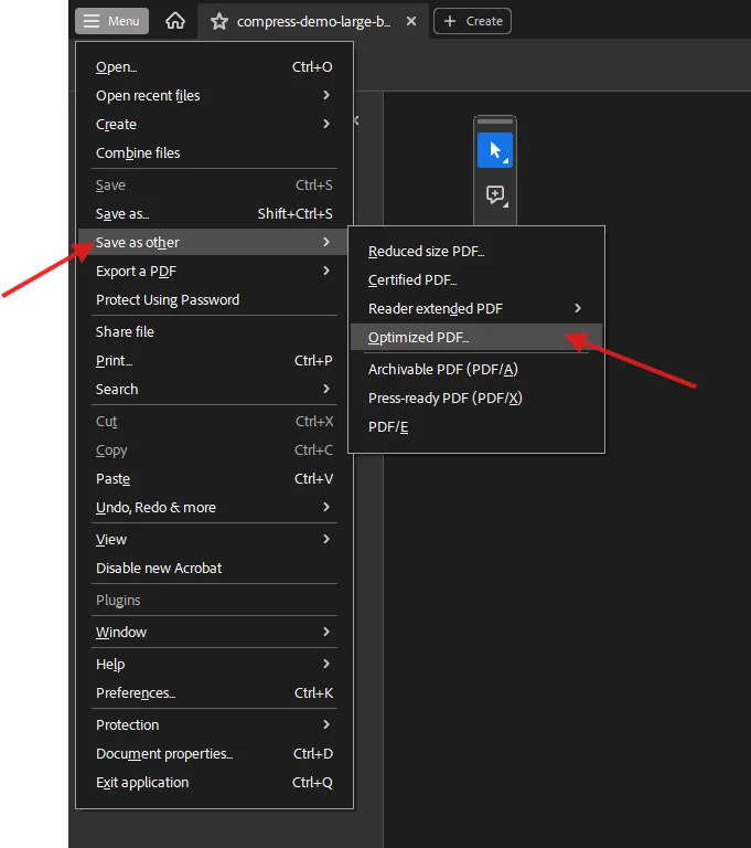How To Minimise Pdf File Size 2 related to Method 1: Adobe Acrobat Pro, Optimize PDF (Most Control)