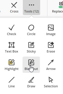 How to Redact a PDF Without Adobe Pro (Beginner Guide): Figure 3 - Blackout Tools Panel to edit PDF content without Adobe