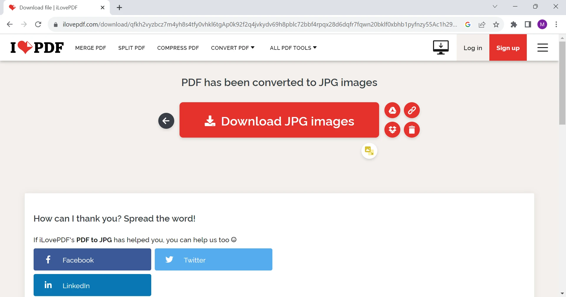 How to save PDF as JPEG (Beginner Guide): Figure 4 - Download the JPG images once the conversion is complete