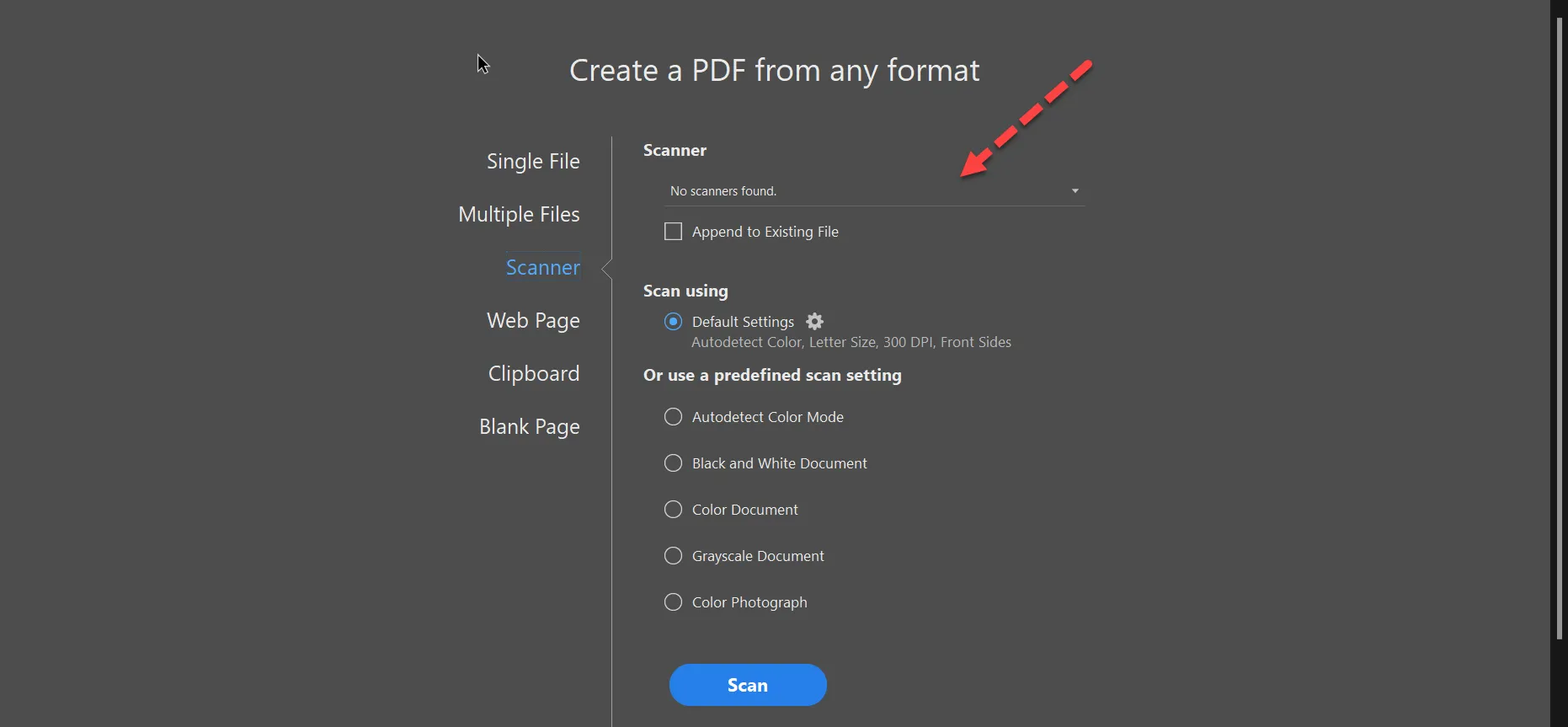 How to Scan Multiple Pages into One PDF File, Figure 4: 