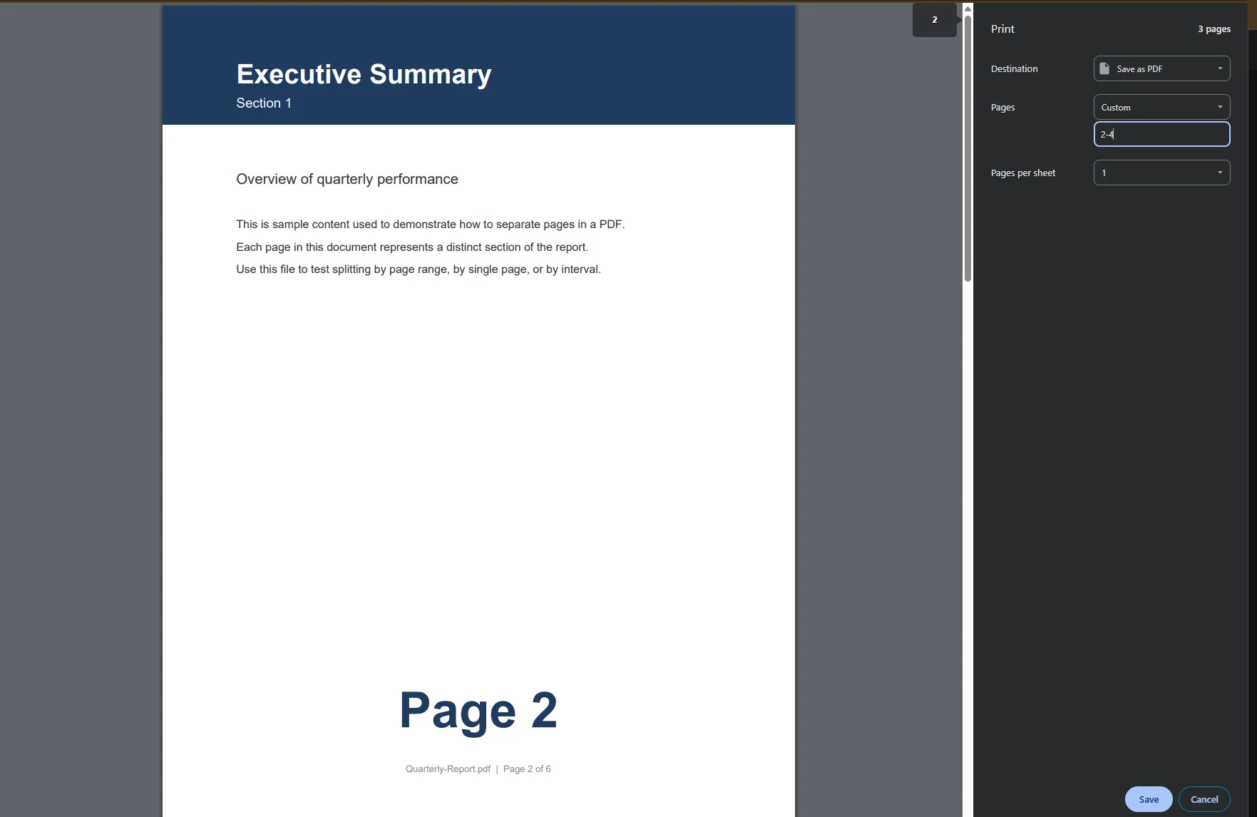 How To Separate Pages In Pdf 2 related to Method 2: Split a PDF With Print to PDF in Your Browser