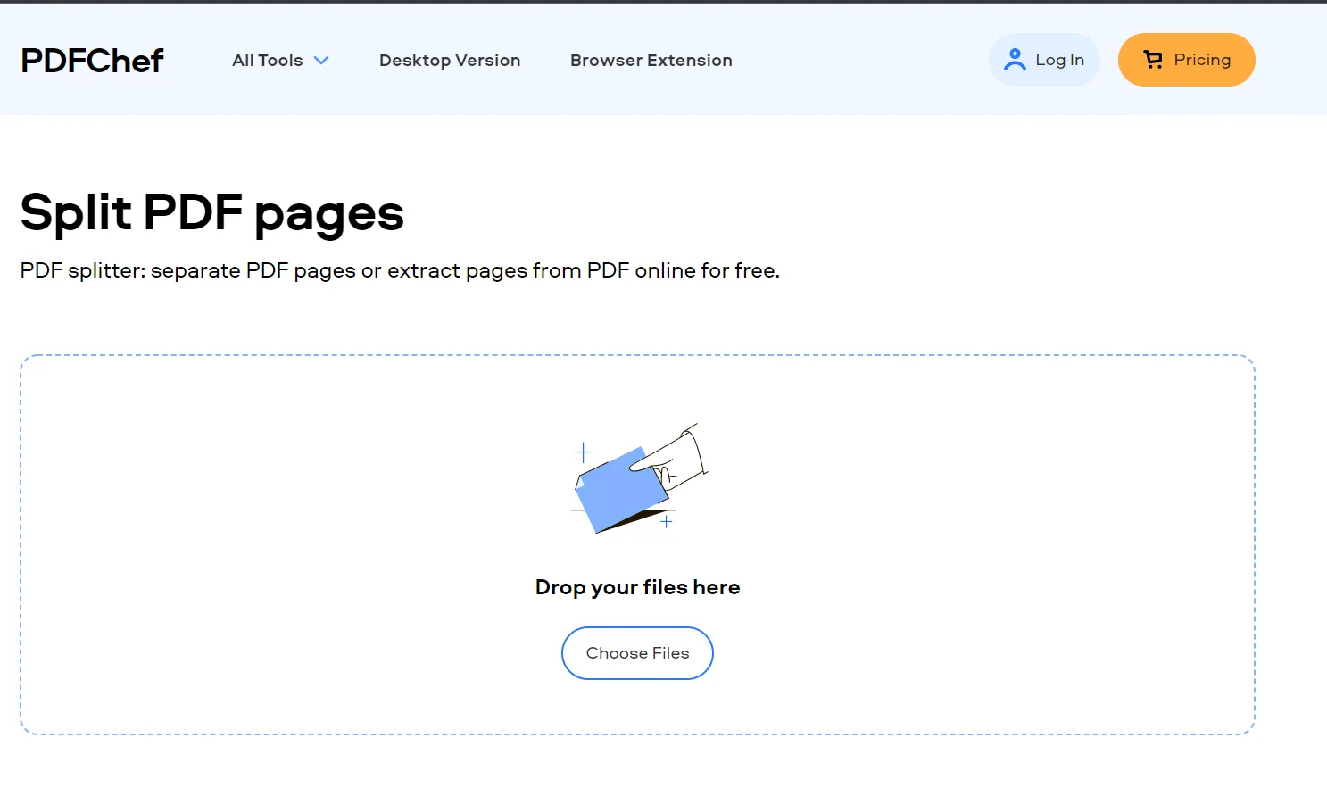 How to Separate PDF Pages, Figure 8: PDFChef with Split PDF pages function