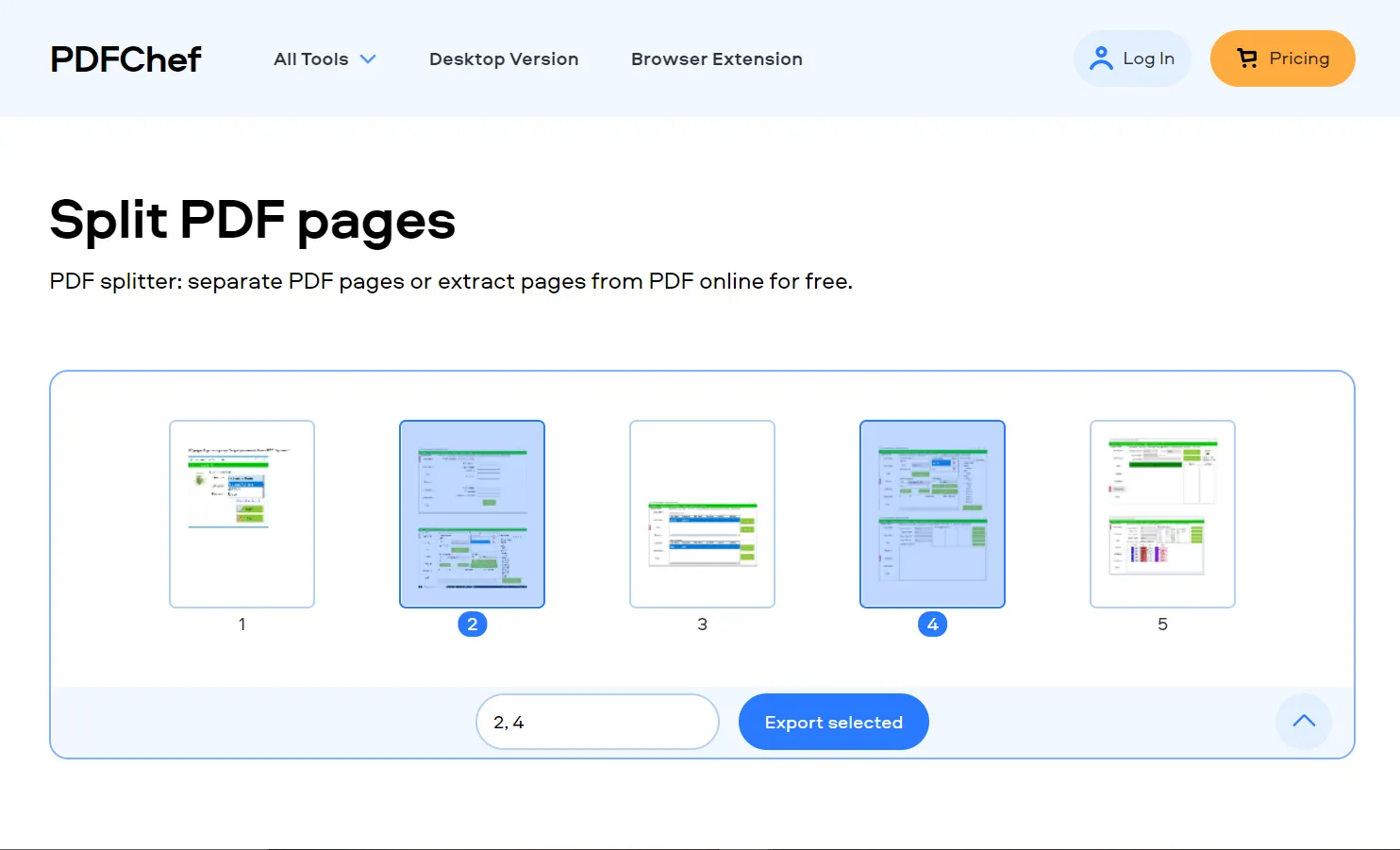 How to Separate PDF Pages, Figure 9: Upload, preview, and split PDF file