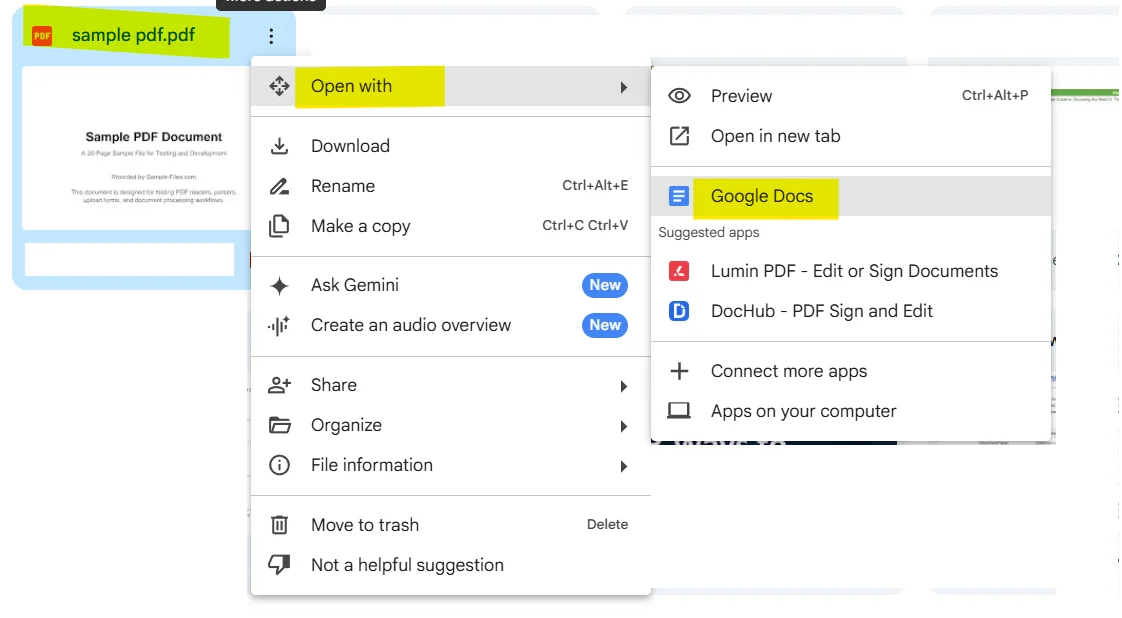 How To Turn Pdf Into Google Doc 1 related to Method 1: Upload to Google Drive and Open as Google Doc