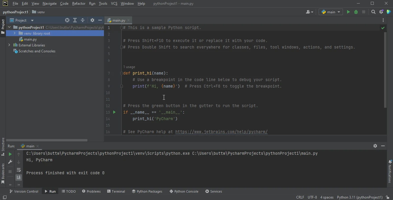 Cómo utilizar PyCharm (Guía para desarrolladores): Figura 4