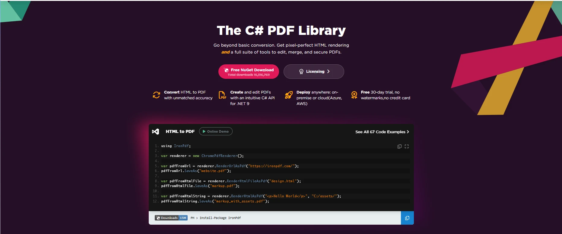 How to Convert HTML to PDF in C# for .NET 10 Using IronPDF