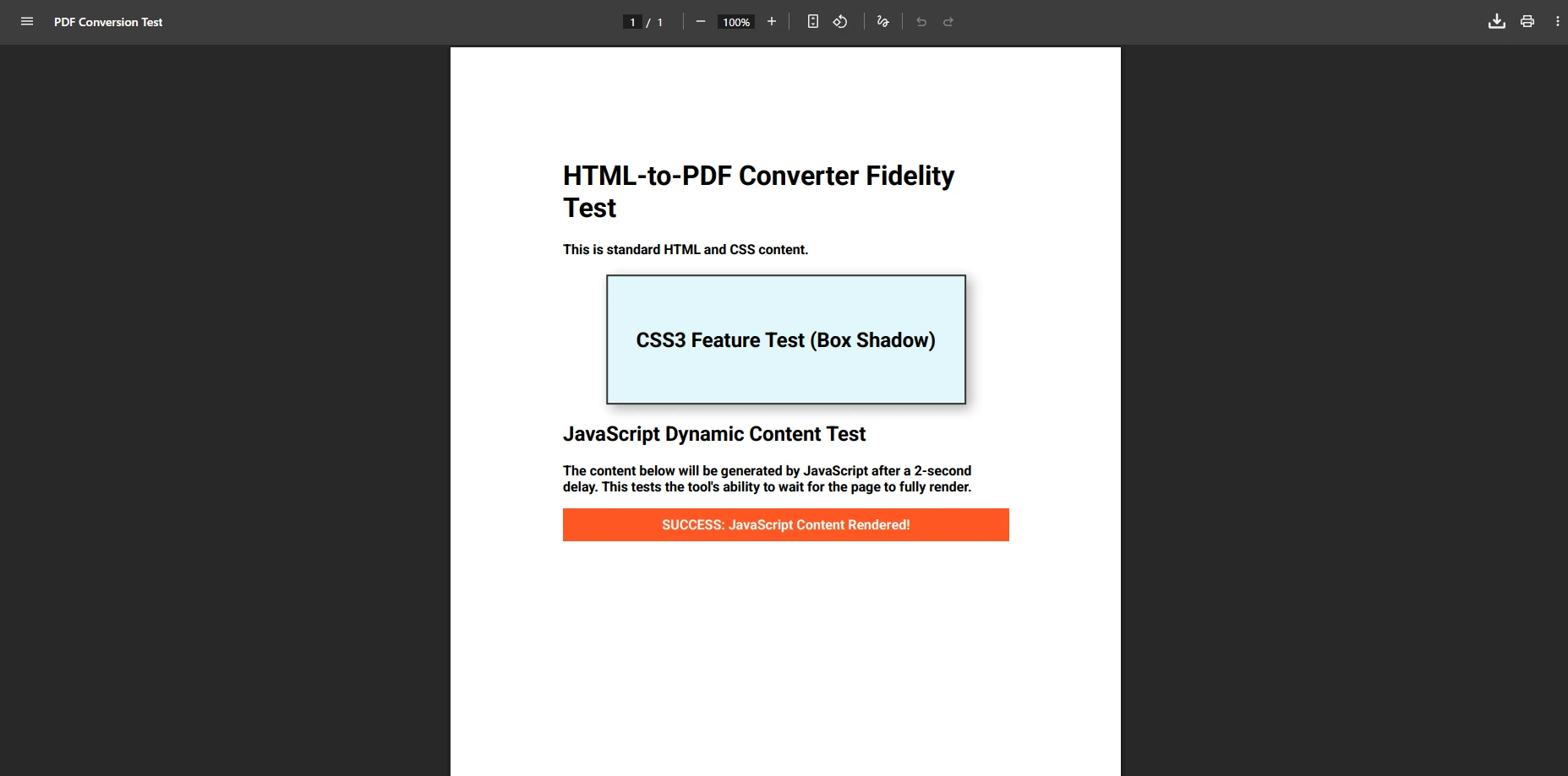 HtmlToPdfDocument C#：DinkToPdf HTML 到 PDF 转换的替代方案：图片 5 - HTML 文件到 PDF 的输出示例