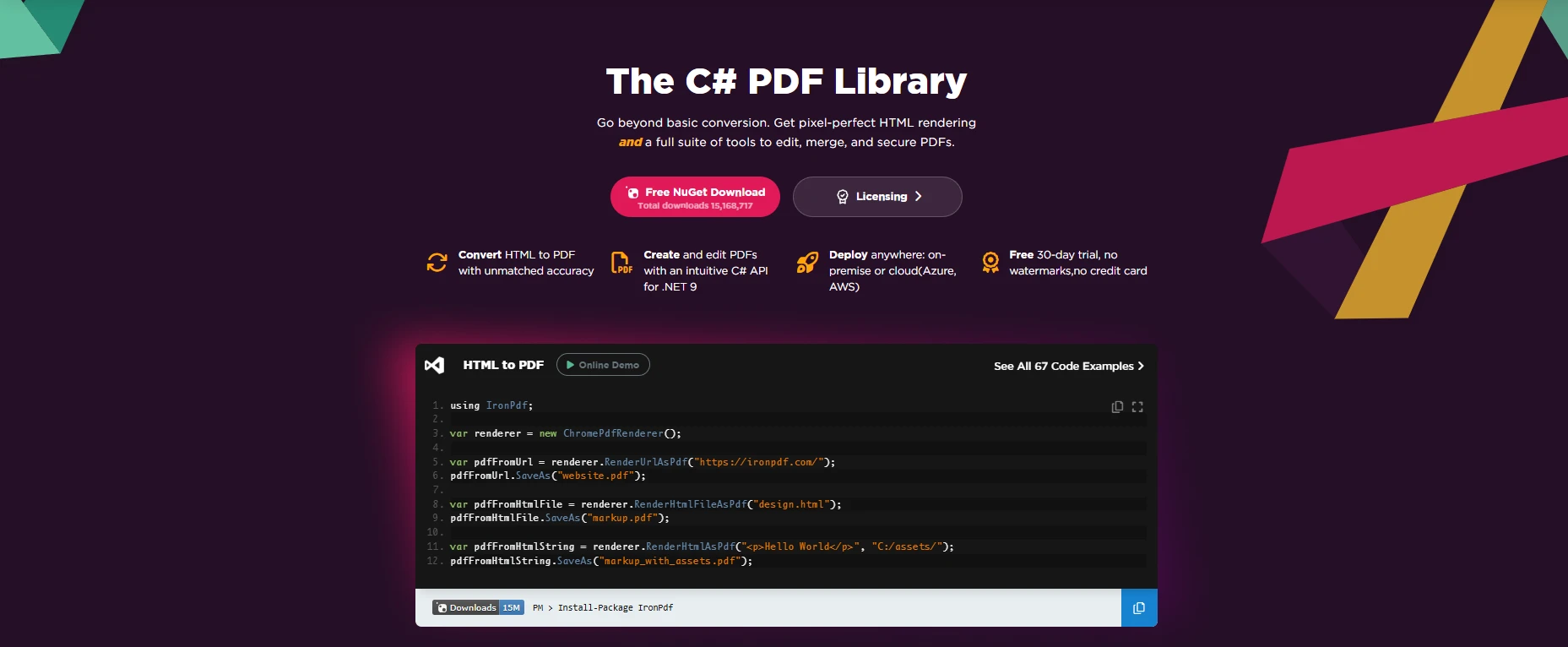 IronPDF Homepage
