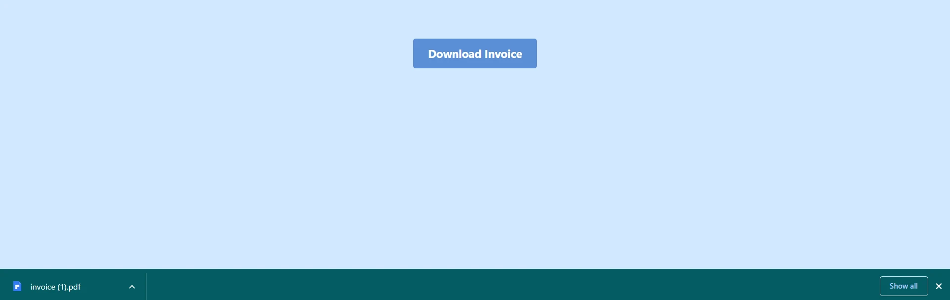 How to Convert HTML to PDF in React (Developer Tutorial): Figure 6 - Downloaded invoice