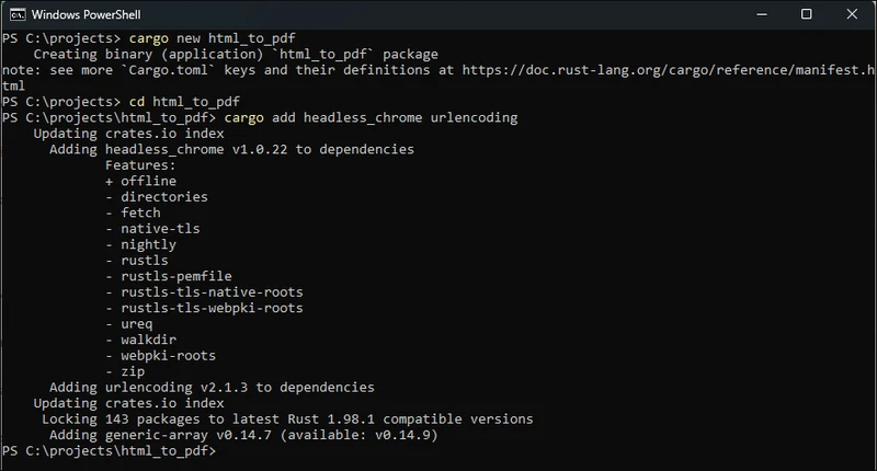How to Convert HTML to PDF in Rust
