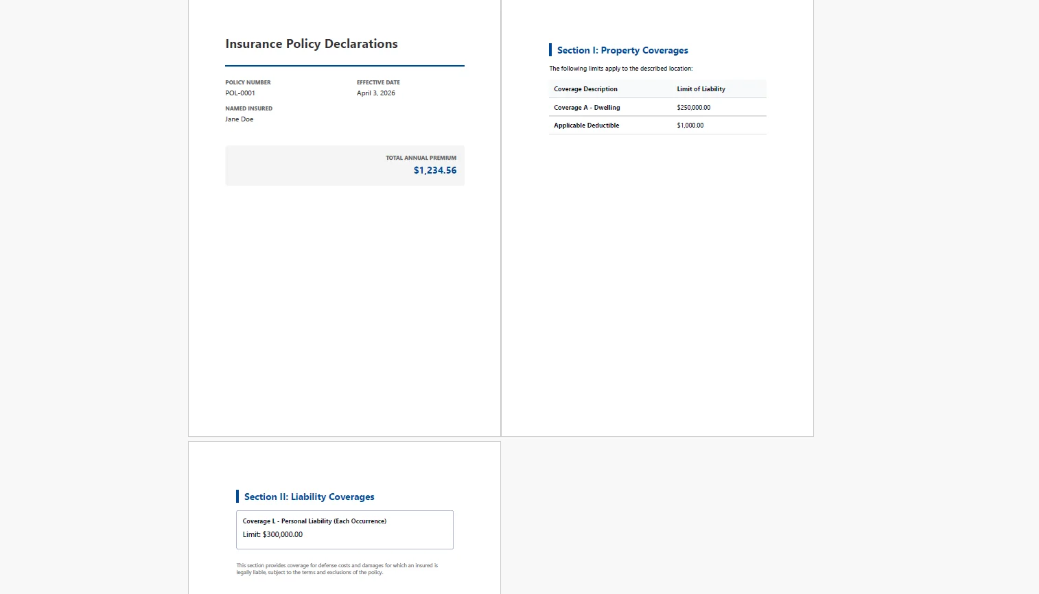 IronPDF example output
