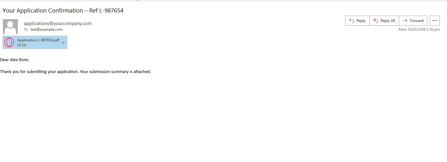 Ironpdf Form To Pdf 4 related to Example Sent Email with PDF Attached