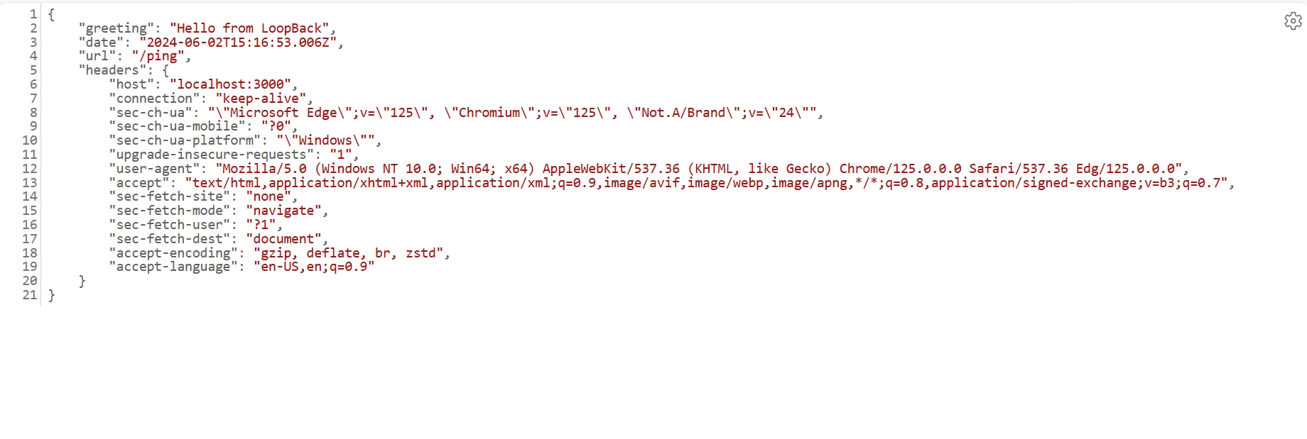 LoopBack node js (How It Works For Developers): Figure 2 - LoopBack Output