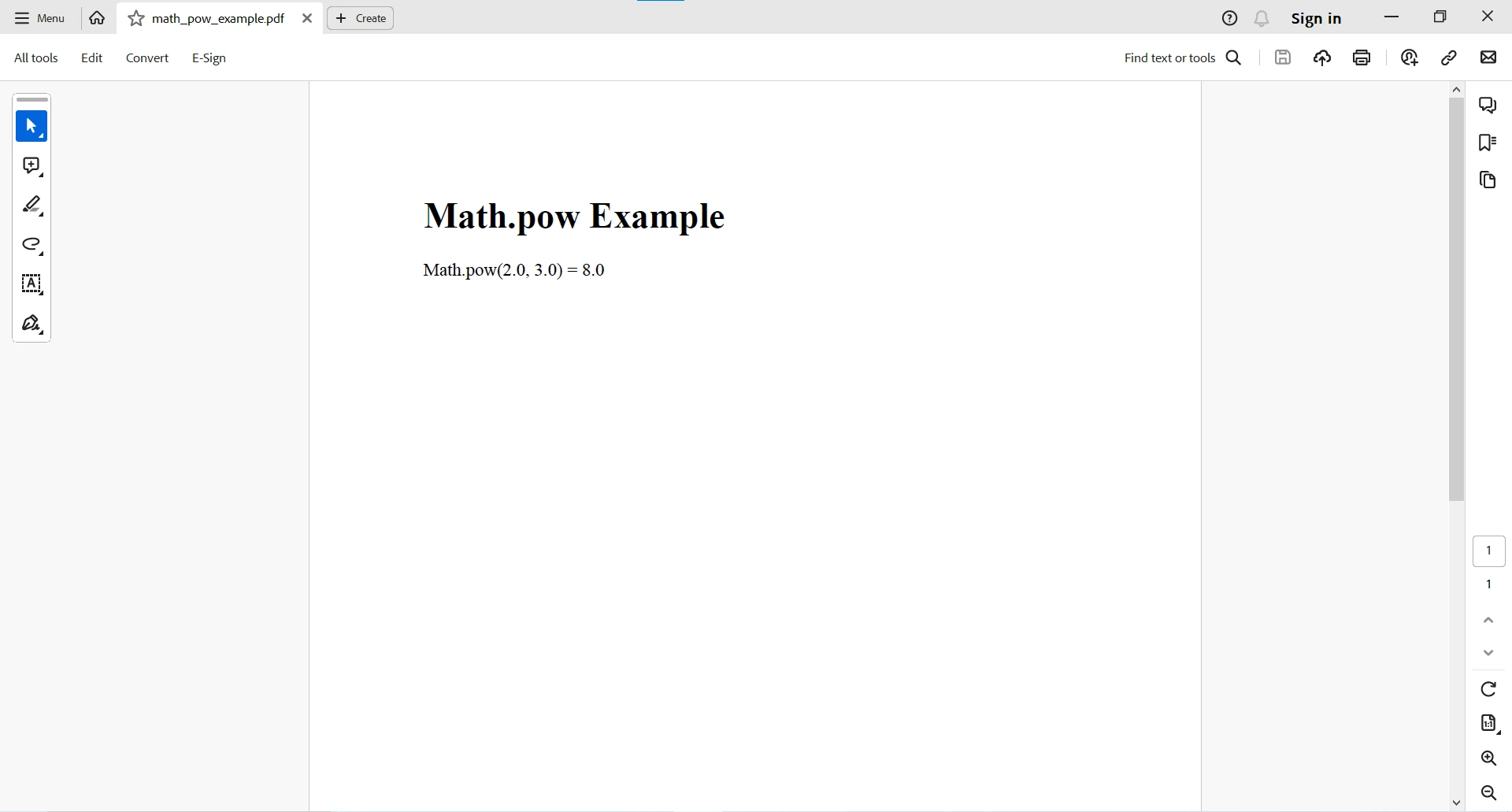 Math.Pow Java (How It Works For Developers): Figure 3 - Output of HTML to PDF conversion using IronPDF and Math.pow()
