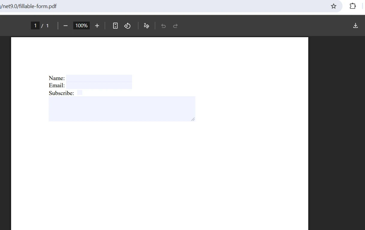 How to Merge PDF Byte Arrays in C#: Figure 5 - Sample PDF Input 1