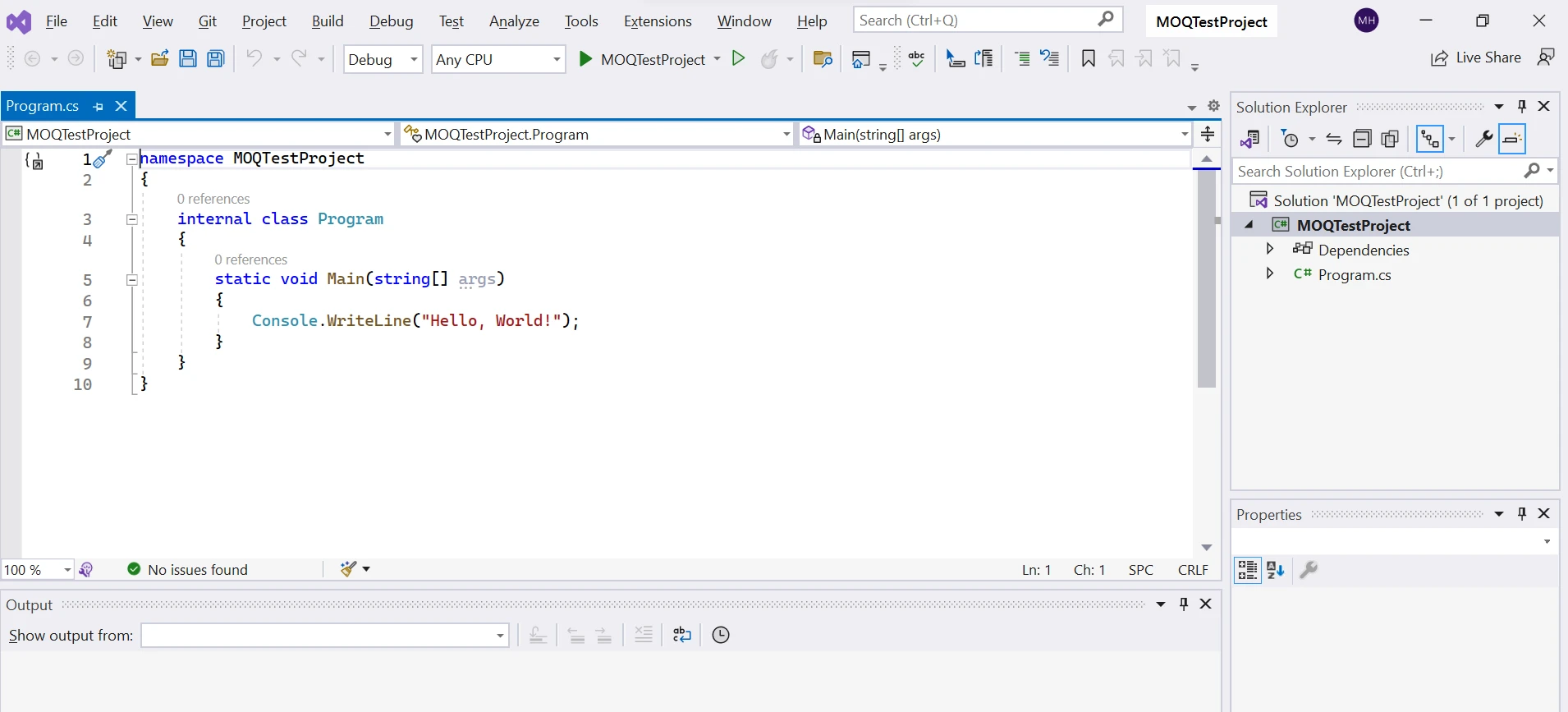 Moq C# (How It Works For Developers) Figure 1 - Create a new console application in Visual Studio 2022