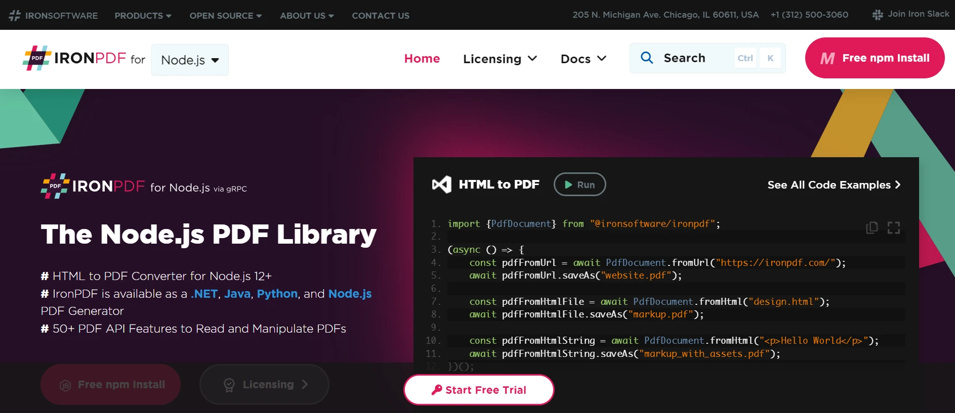 NestJS Node.js (How It Works For Developers): Figure 3 - IronPDF