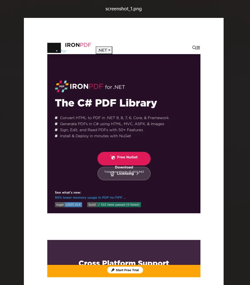 How to Convert a PDF to an Image in .NET: Figure 7 - Image Output