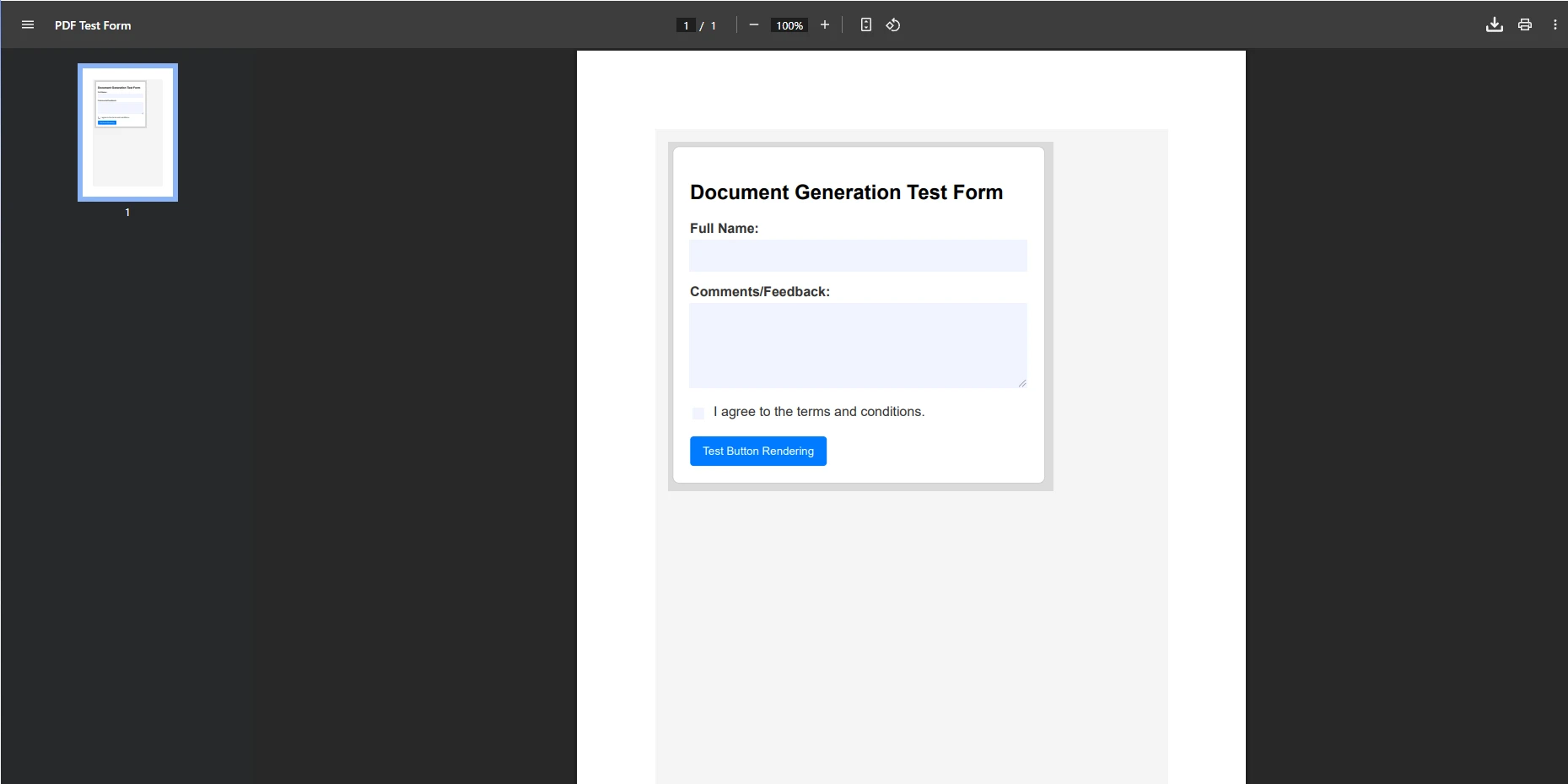 How to Create PDF Files in .NET Core: Figure 5 - PDF with fillable form