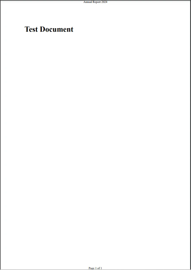 How to Create a PDF in .NET with C#: Figure 6 - Headers and Footers output