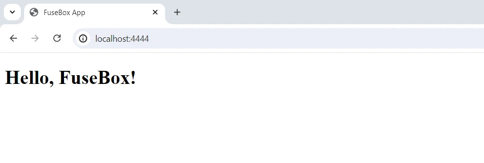 NPM fuse-box (How It Works For Developers): Figure 3 - Application Output