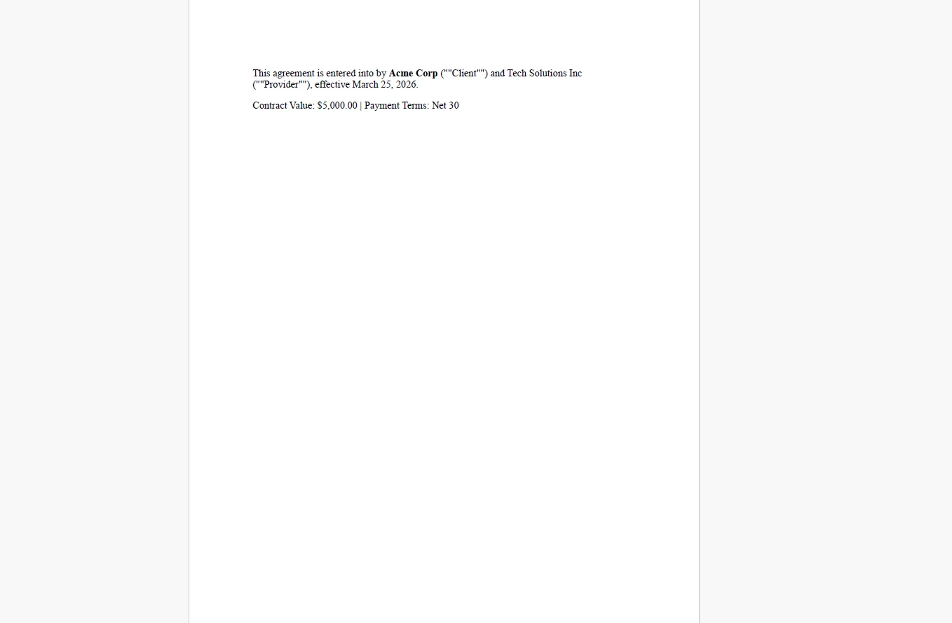 IronPDF example output