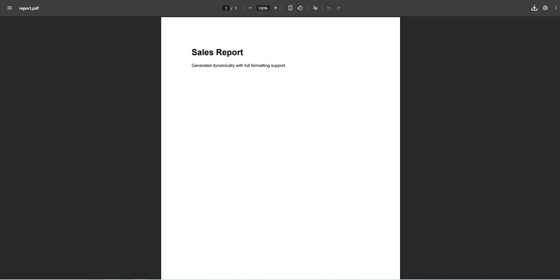 PDF API for .NET Core: The Complete Guide to Generating and Editing PDF Documents: Image 2 - Generated PDF file