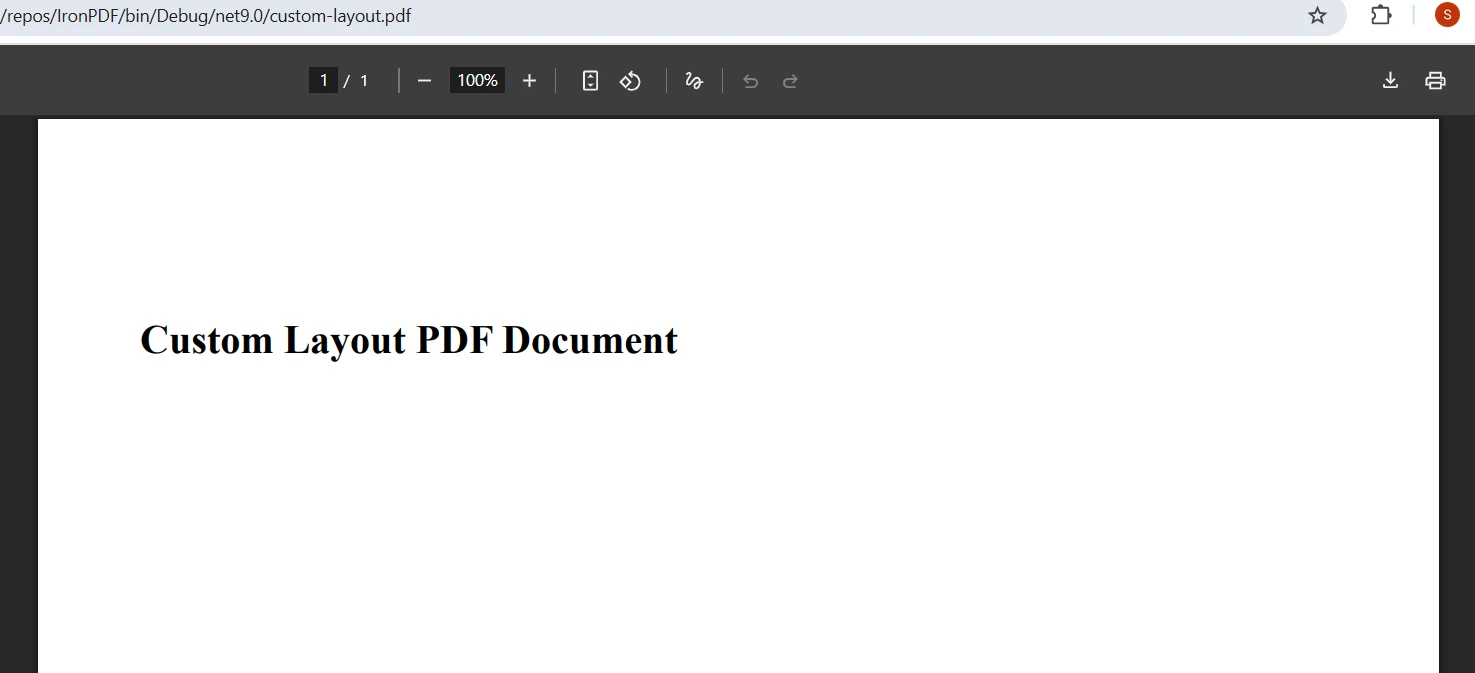 How to Use PDF API .NET Solutions with IronPDF: Figure 6 - Customized PDF Output
