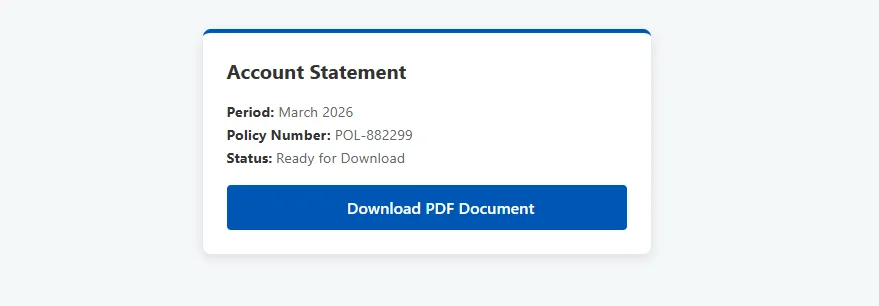 Example button to generate our PDF