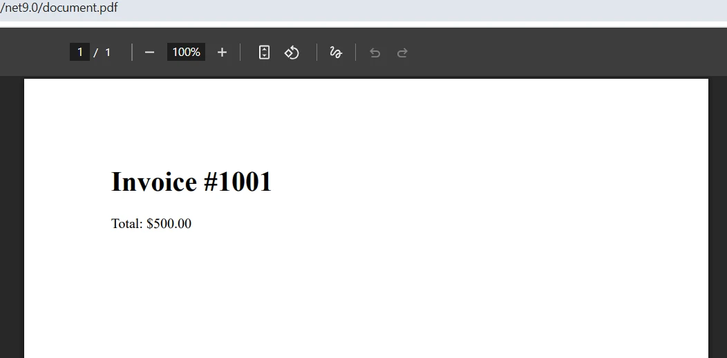 PDF Editor in UWP: Build Document Features Fast with IronPDF: Image 2 - PDF Output