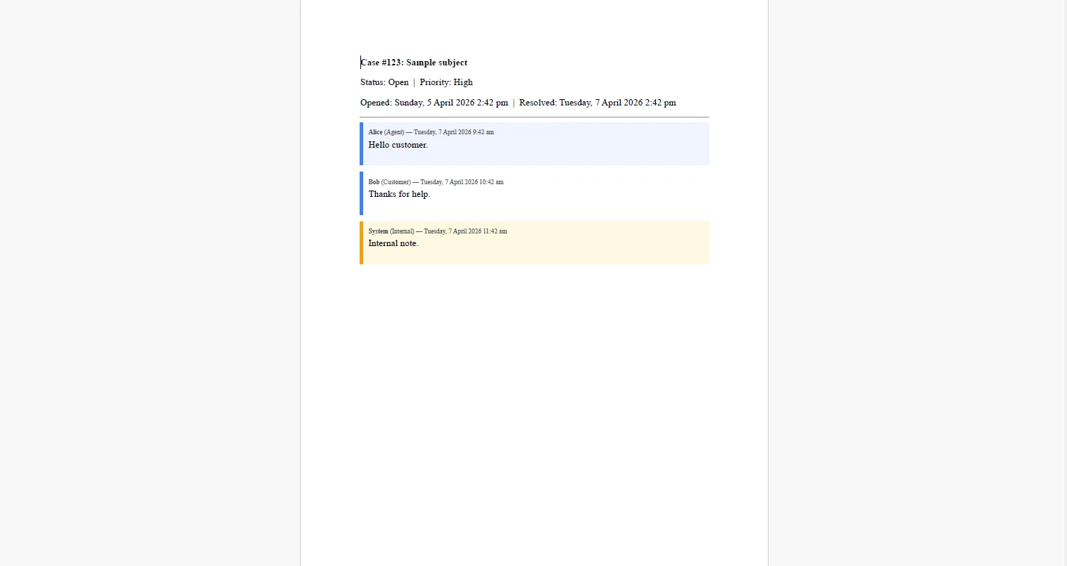 IronPDF example output