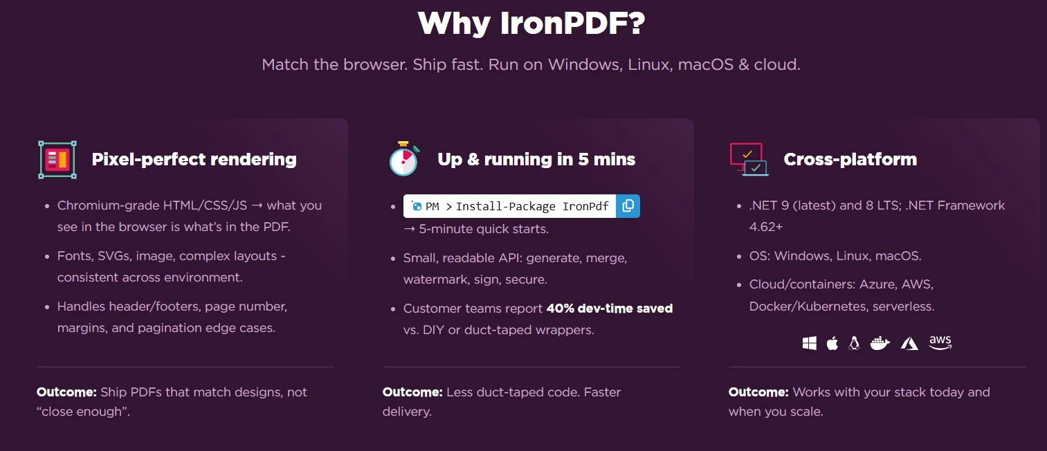 Discover the Key Features of the PDF .NET SDK Using IronPDF: Image 5 - PDF .NET SDK - IronPDF