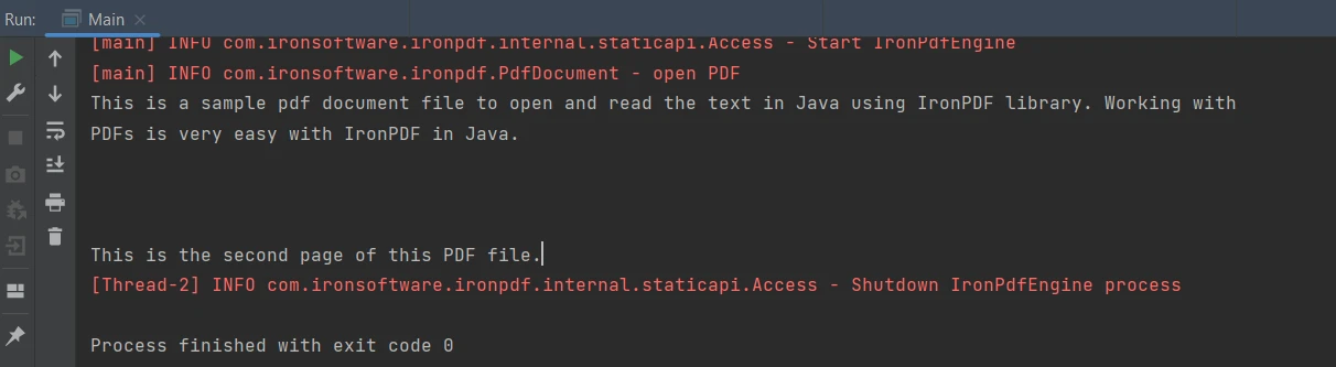 How to Parse PDF in Java (Developer Tutorial): Figure 2 - Output