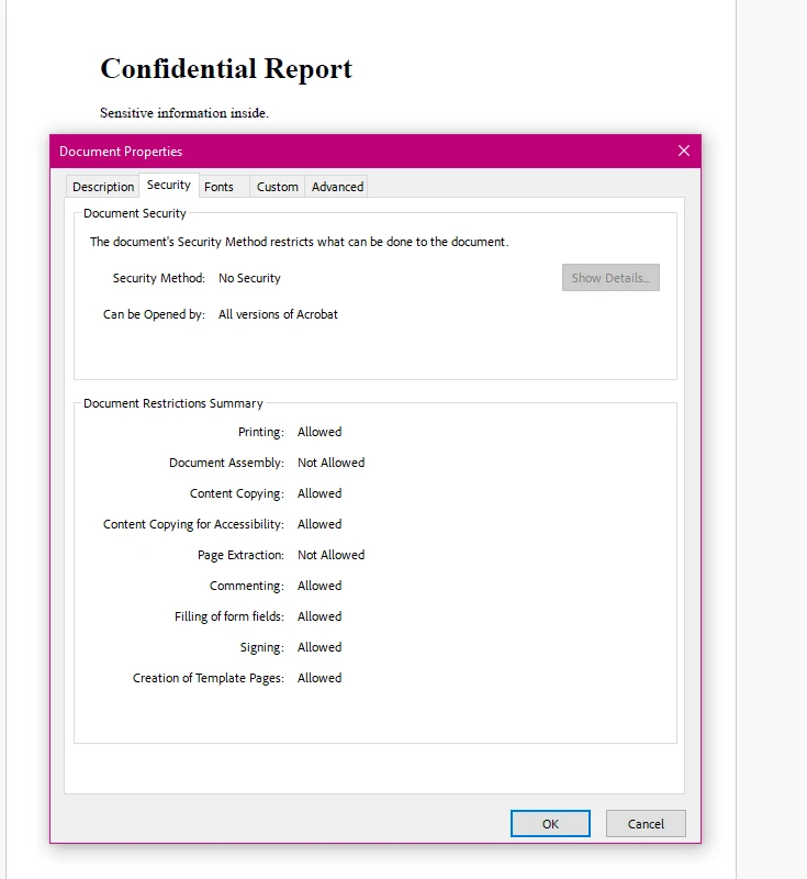 PDF Security .NET: Encrypt, Password Protect, and Control Permissions with IronPDF: Image 4 - PDF that has been decrypted
