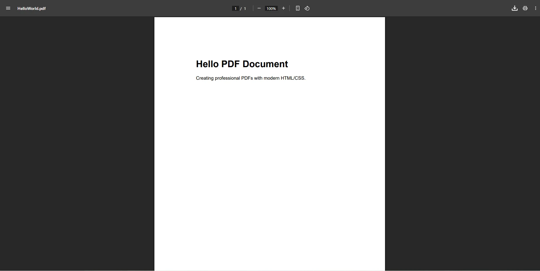 Creating a PDFFileWriter C# Application: Modern Solutions with IronPDF: Image 1 - Simple HTML to PDF conversion process