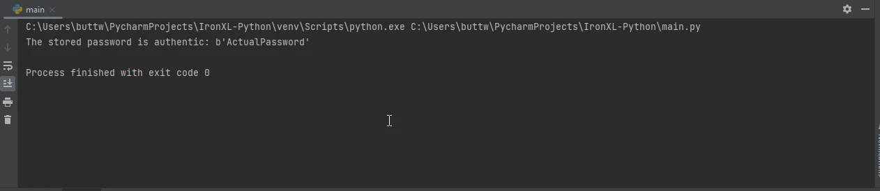 PyCryptodome (How It Works For Developers): Figure 5 - Securing Password Output