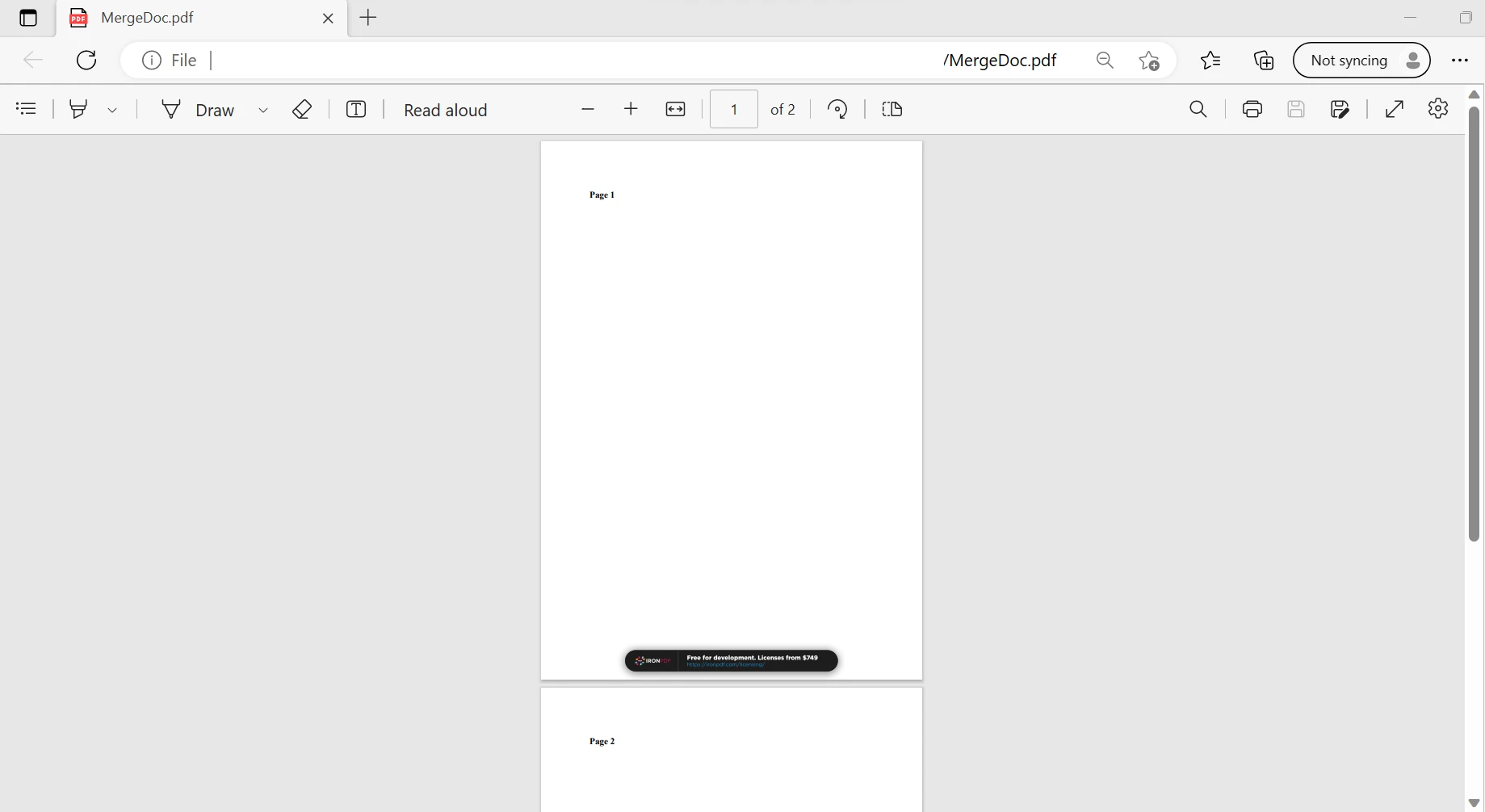 How to Use Python to Combine PDFs: Figure 6 - Utilizing IronPDF to merge both A and B PDF input into one single merged PDF file