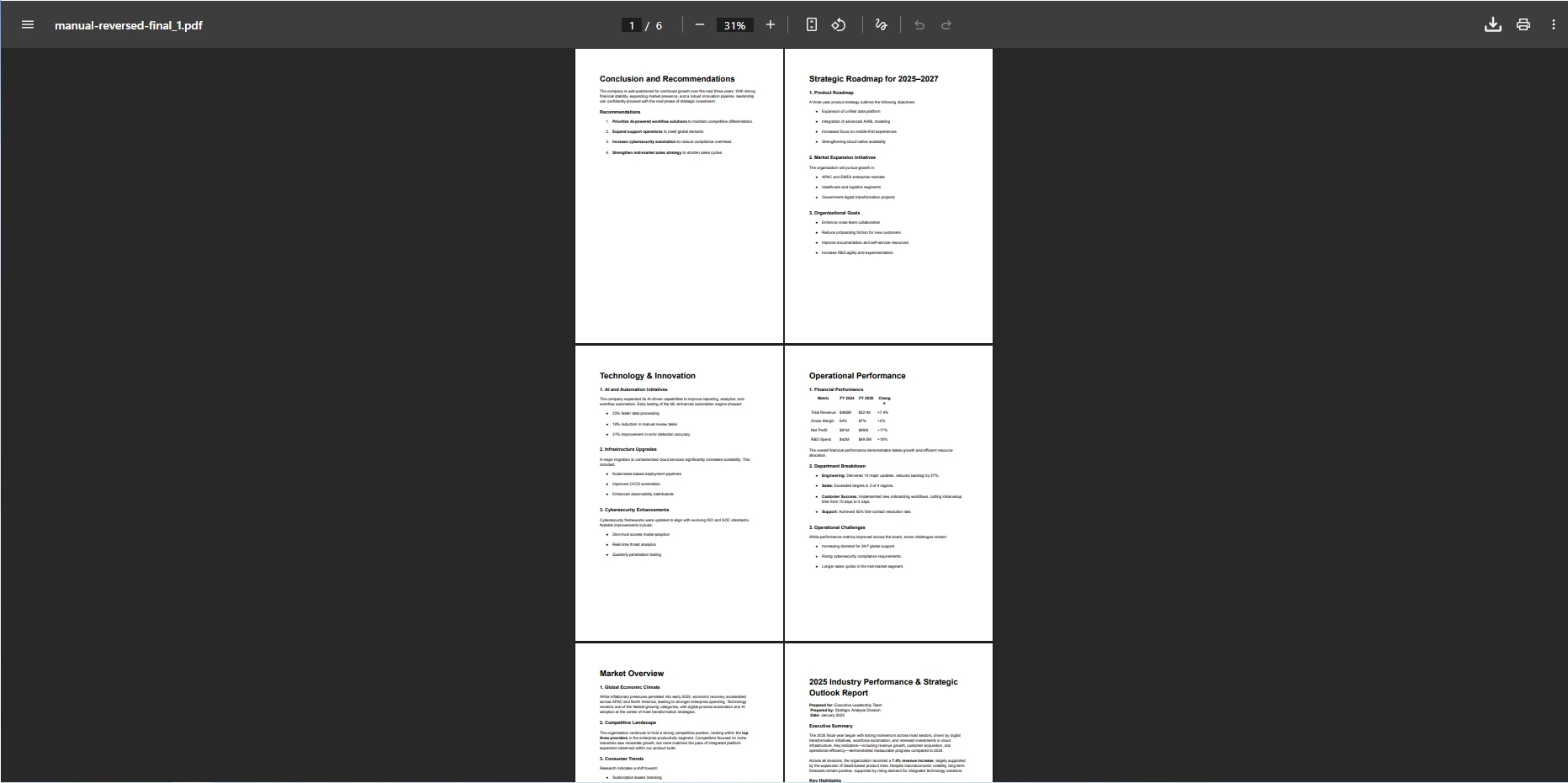How to Rearrange Pages in PDF C# With IronPDF: Image 3 - PDF with reversed pages so the conclusion is at the start