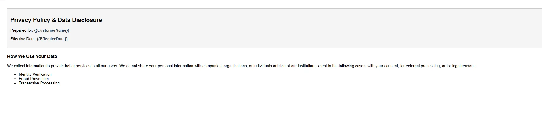 Example input HTML File Two