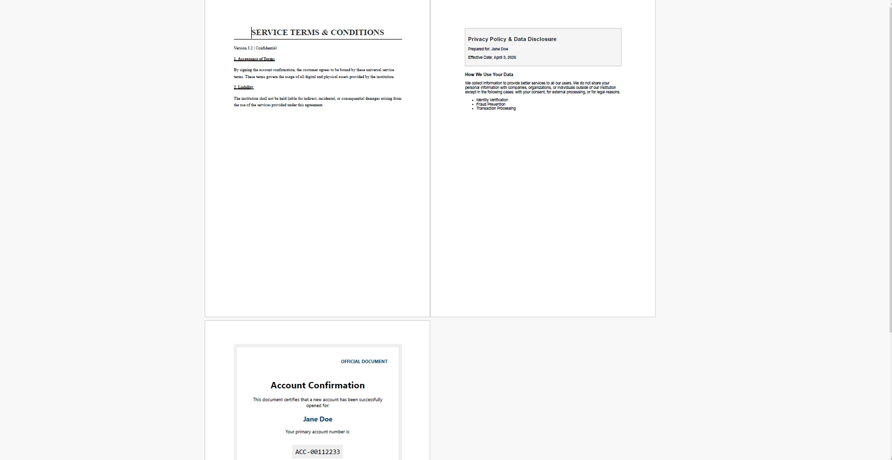IronPDF example output PDF