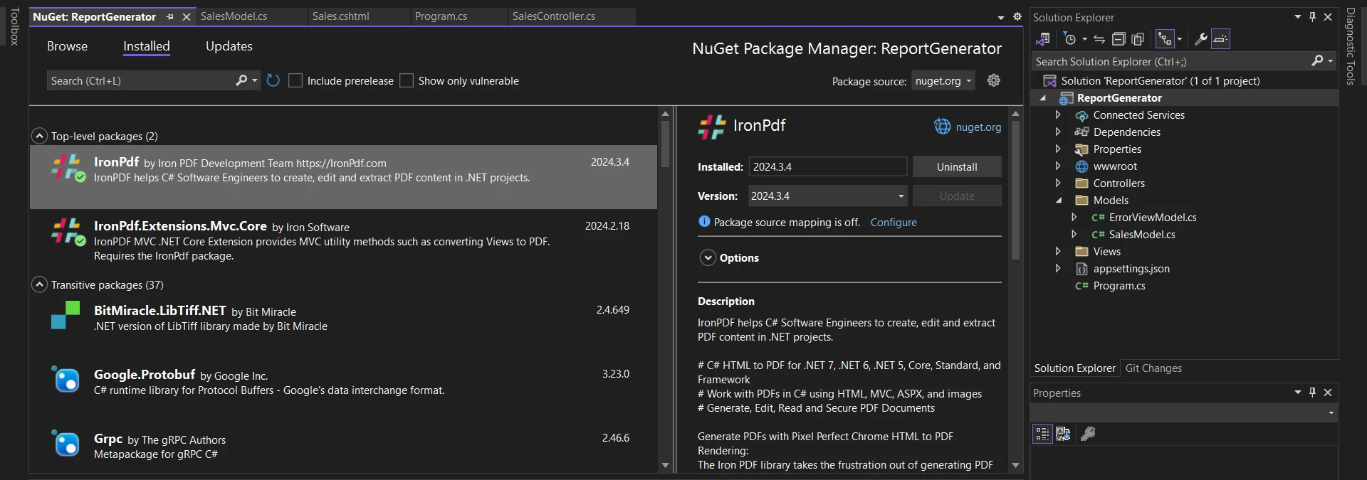 How to Create Report in ASP .NET: Figure 3