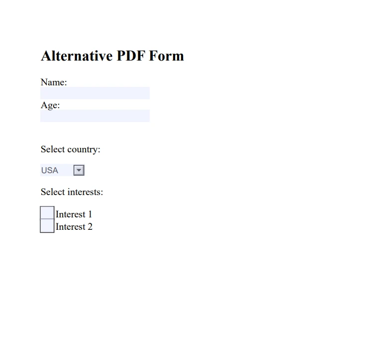 Comparación entre Report .NET e IronPDF: Figura 9 - Salida PDF: Generación de formularios PDF con IronPDF